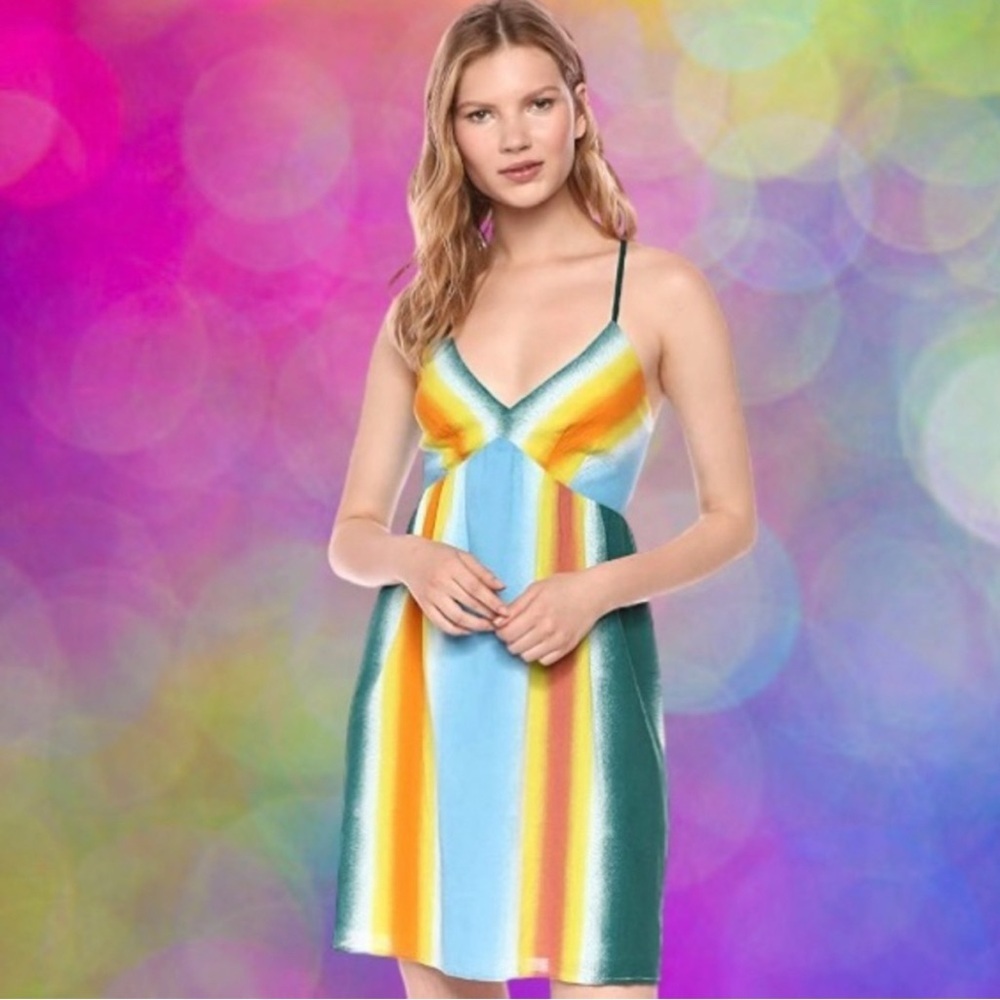 BCBGeneration Multicolor Striped Mini Dress